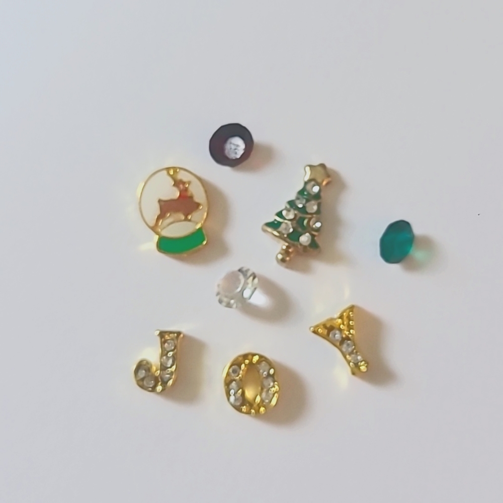 Christmas Floating Carm Set with Origami Owl Crystals